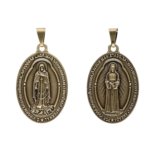 Our Lady of Tears Medal Pendant - Nossa Senhora das Lágrimas - Portuguese Catholic Devotional Medal