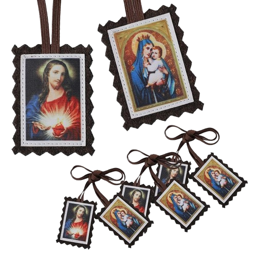 Brown Scapular / Scapular of Ou Lady of Mount Carmel - Saint Simon Stock
